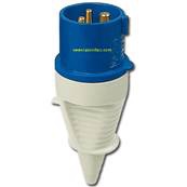 PRISE MALE 220V/16A 2P+T IP44 WALTH